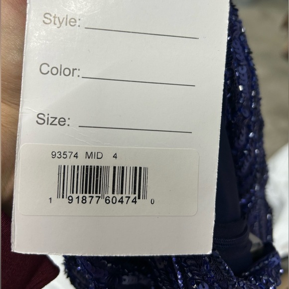 Mac Duggal 93574 NWT Beaded Puff Sleeve Trumpet Evening - Picture 4 of 5